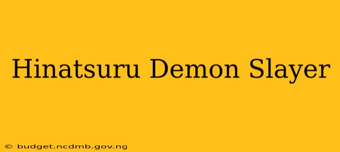 Hinatsuru Demon Slayer