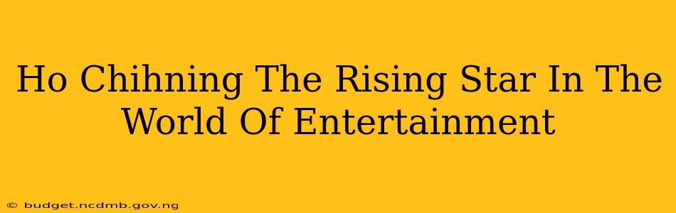 Ho Chihning The Rising Star In The World Of Entertainment