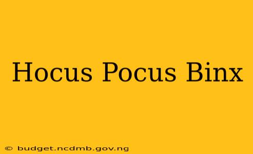Hocus Pocus Binx