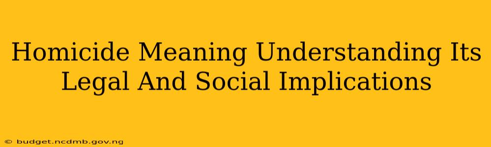 Homicide Meaning Understanding Its Legal And Social Implications