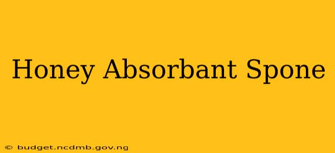 Honey Absorbant Spone