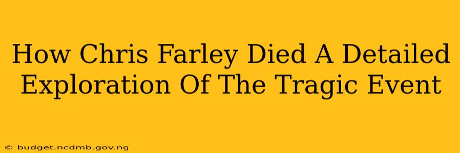 How Chris Farley Died A Detailed Exploration Of The Tragic Event