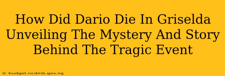 How Did Dario Die In Griselda Unveiling The Mystery And Story Behind The Tragic Event