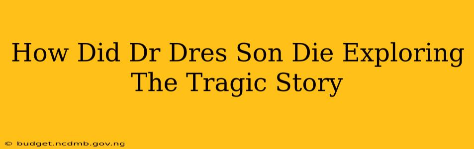 How Did Dr Dres Son Die Exploring The Tragic Story