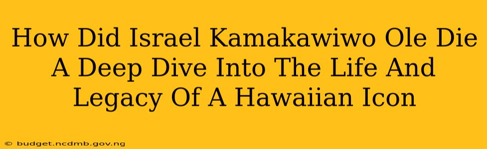 How Did Israel Kamakawiwo Ole Die A Deep Dive Into The Life And Legacy Of A Hawaiian Icon