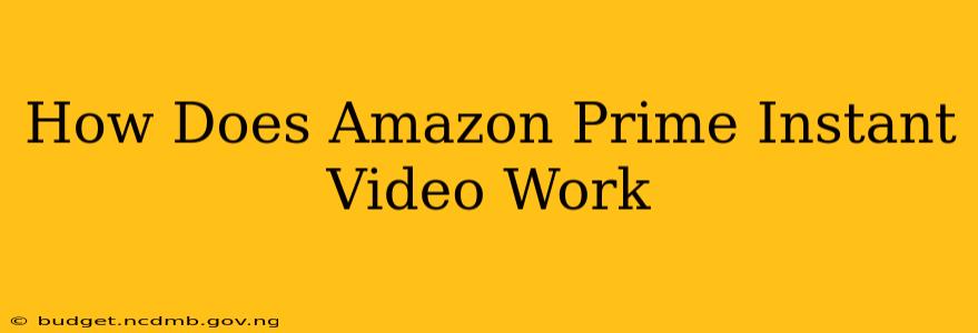 How Does Amazon Prime Instant Video Work