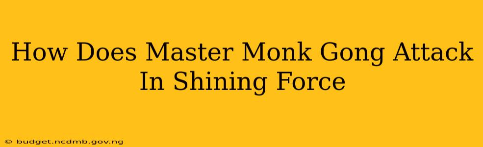How Does Master Monk Gong Attack In Shining Force
