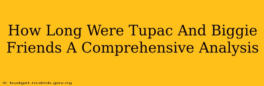How Long Were Tupac And Biggie Friends A Comprehensive Analysis