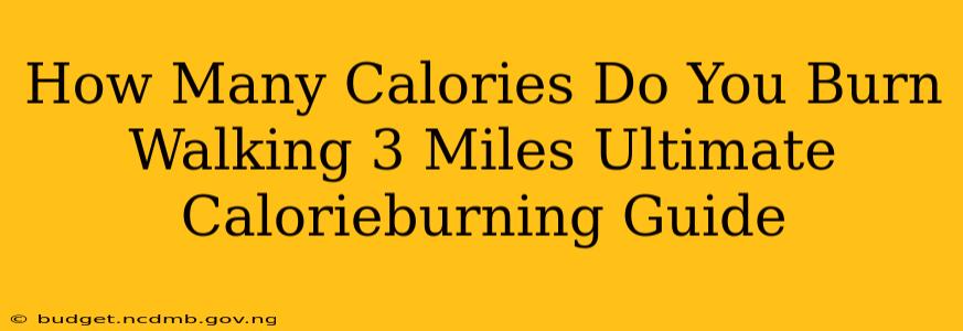 How Many Calories Do You Burn Walking 3 Miles Ultimate Calorieburning Guide