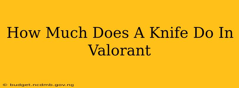 How Much Does A Knife Do In Valorant