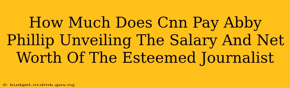 How Much Does Cnn Pay Abby Phillip Unveiling The Salary And Net Worth Of The Esteemed Journalist