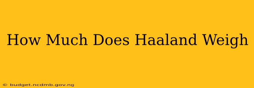 How Much Does Haaland Weigh