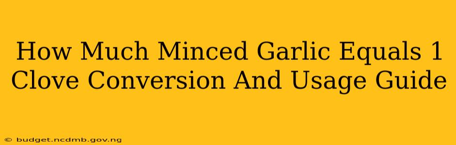 How Much Minced Garlic Equals 1 Clove Conversion And Usage Guide