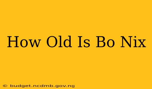 How Old Is Bo Nix