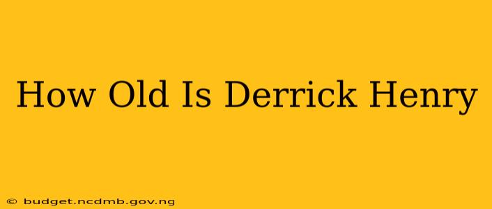 How Old Is Derrick Henry