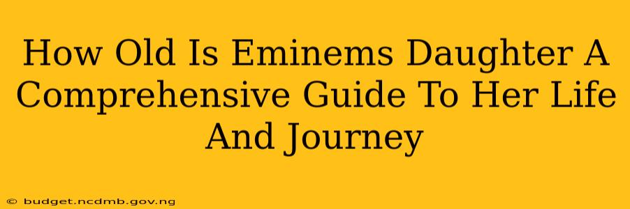 How Old Is Eminems Daughter A Comprehensive Guide To Her Life And Journey