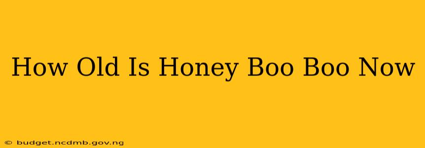 How Old Is Honey Boo Boo Now