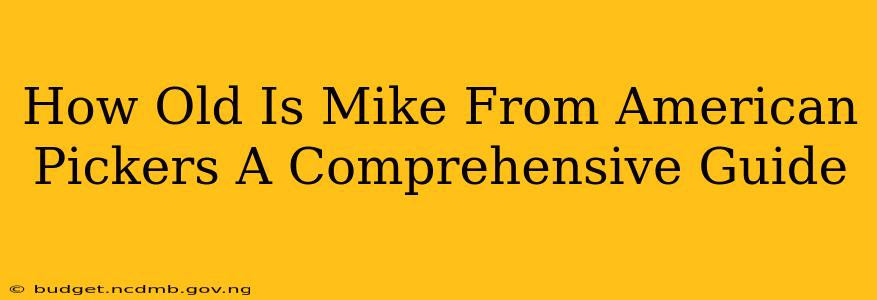 How Old Is Mike From American Pickers A Comprehensive Guide