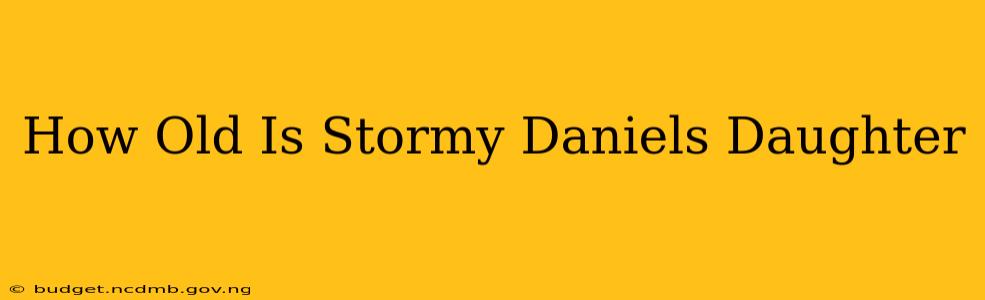 How Old Is Stormy Daniels Daughter