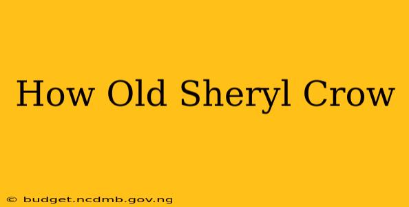 How Old Sheryl Crow