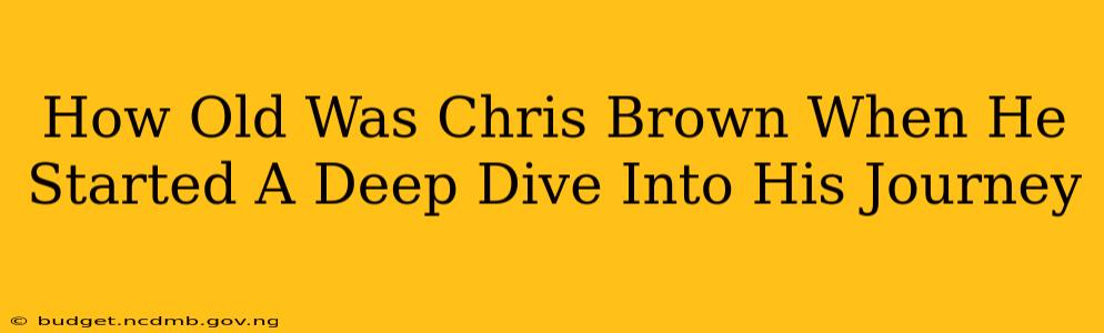 How Old Was Chris Brown When He Started A Deep Dive Into His Journey
