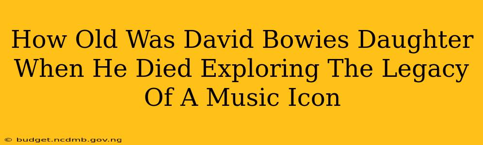 How Old Was David Bowies Daughter When He Died Exploring The Legacy Of A Music Icon