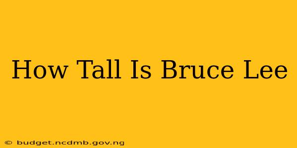 How Tall Is Bruce Lee