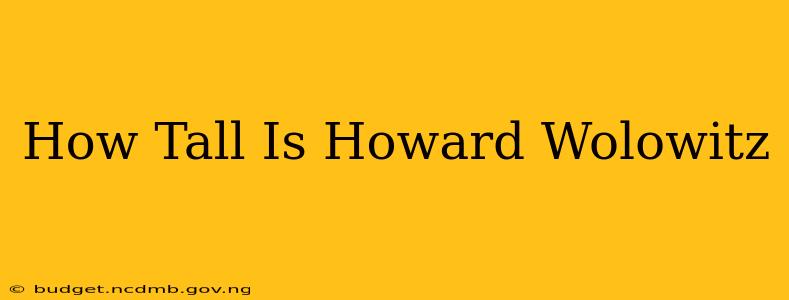 How Tall Is Howard Wolowitz