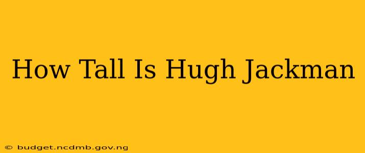 How Tall Is Hugh Jackman
