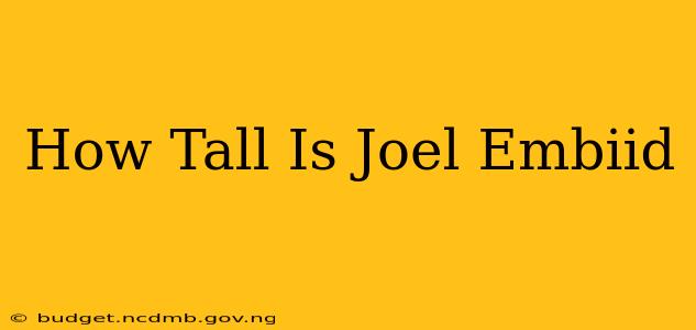 How Tall Is Joel Embiid