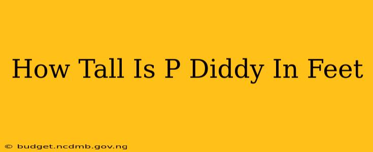How Tall Is P Diddy In Feet