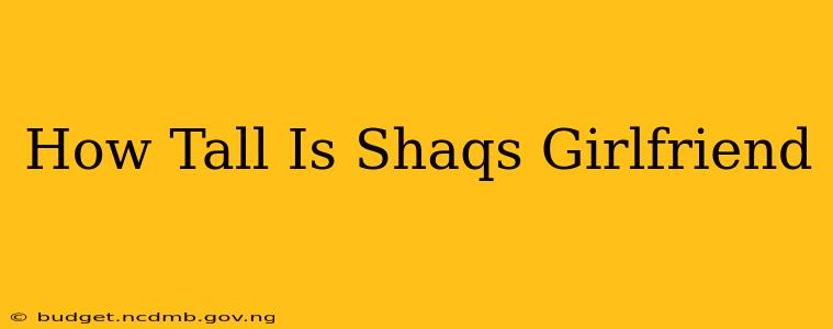 How Tall Is Shaqs Girlfriend