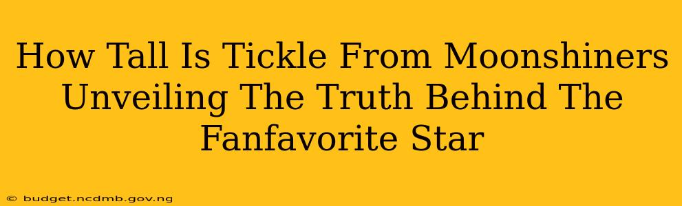 How Tall Is Tickle From Moonshiners Unveiling The Truth Behind The Fanfavorite Star