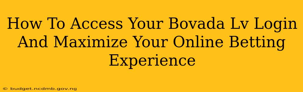 How To Access Your Bovada Lv Login And Maximize Your Online Betting Experience