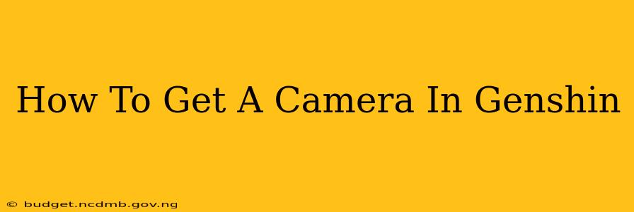 How To Get A Camera In Genshin