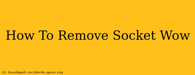 How To Remove Socket Wow