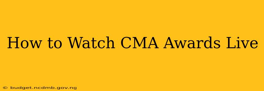 How to Watch CMA Awards Live