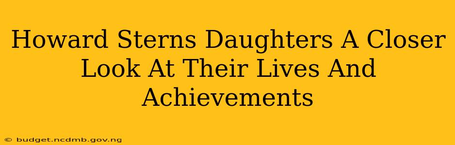 Howard Sterns Daughters A Closer Look At Their Lives And Achievements