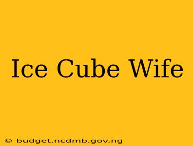 Ice Cube Wife