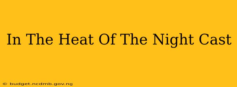 In The Heat Of The Night Cast