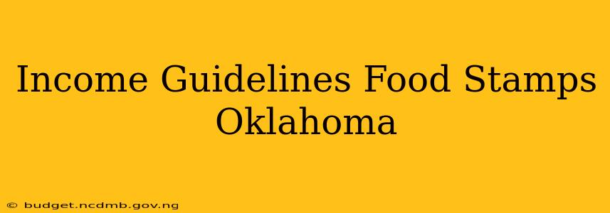 Income Guidelines Food Stamps Oklahoma