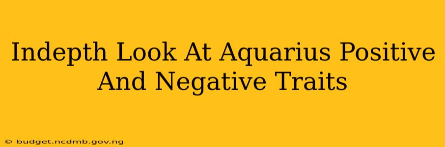 Indepth Look At Aquarius Positive And Negative Traits