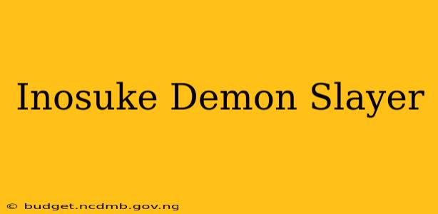 Inosuke Demon Slayer
