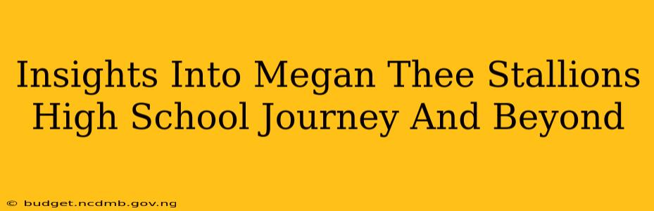 Insights Into Megan Thee Stallions High School Journey And Beyond