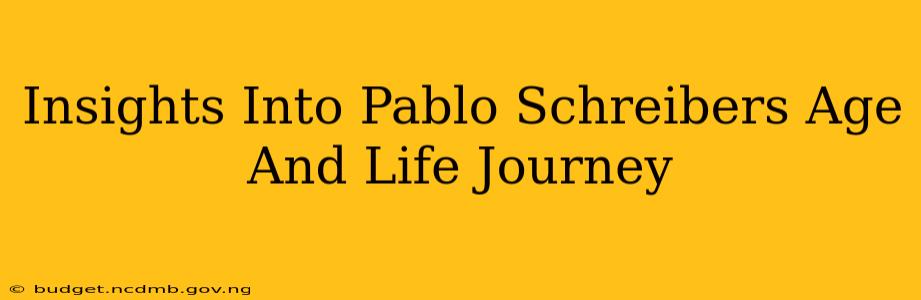 Insights Into Pablo Schreibers Age And Life Journey