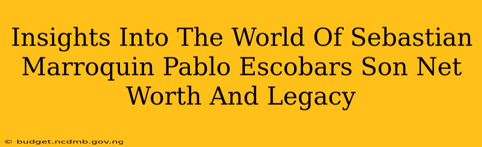 Insights Into The World Of Sebastian Marroquin Pablo Escobars Son Net Worth And Legacy