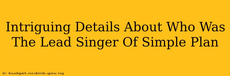 Intriguing Details About Who Was The Lead Singer Of Simple Plan