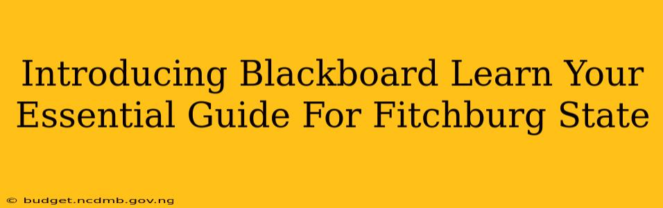 Introducing Blackboard Learn Your Essential Guide For Fitchburg State