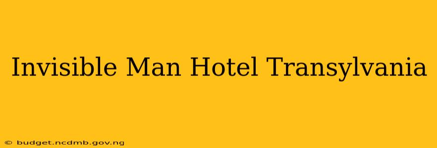 Invisible Man Hotel Transylvania