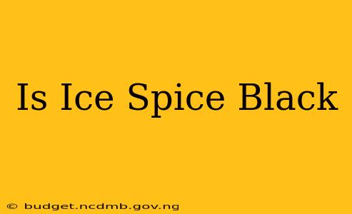 Is Ice Spice Black